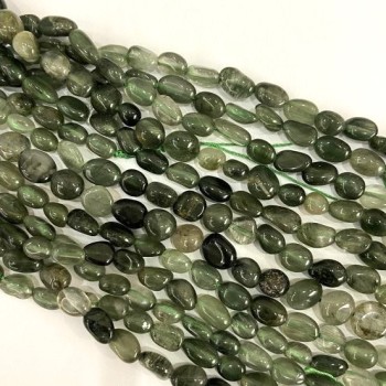 Koraliki na nitce z kwarcu rutylowego włosistego, fasetowane, średnica 8×6 mm, długość 40 cm