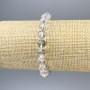 Bransoletka z górskiego kryształu, gładkie kuleczki, średnica 8 mm, długość 18 cm, elastyczna