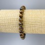 Bransoletka z tygrysiego oka, gładkie kulki, średnica 8 mm, długość około 18 cm, elastyczna