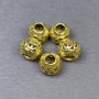 Koralik-wstawka do biżuterii w kolorze złotym, średnica 9×11 mm ± otwór 5 mm ± opakowanie 5 sztuk