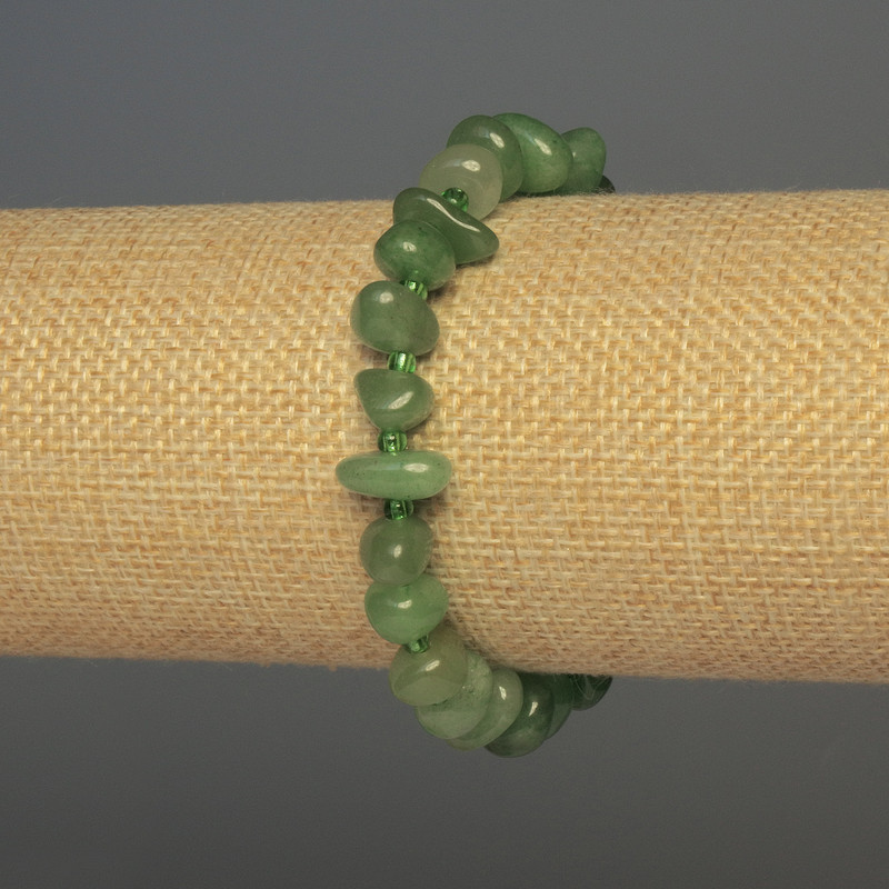 Bransoletka z nefrytu fasetowanego, średnica 9–12×6 mm, długość 18 cm, elastyczna
