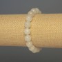 Bransoletka z białego kwarcu, fasetowane kuleczki, średnica 10 mm, długość 18 cm, elastyczna