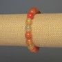 Bransoletka z karneolu, gładkie kuleczki, średnica 10 mm, długość 18 mm, elastyczna
