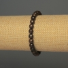 Bransoletka z bronzytu, gładkie kuleczki, średnica 6 mm, długość 18 cm, na gumce elastycznej