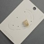 Kolczyk kaf na ucho z złocistego metalu 10×14 mm ± białe cyrkonie