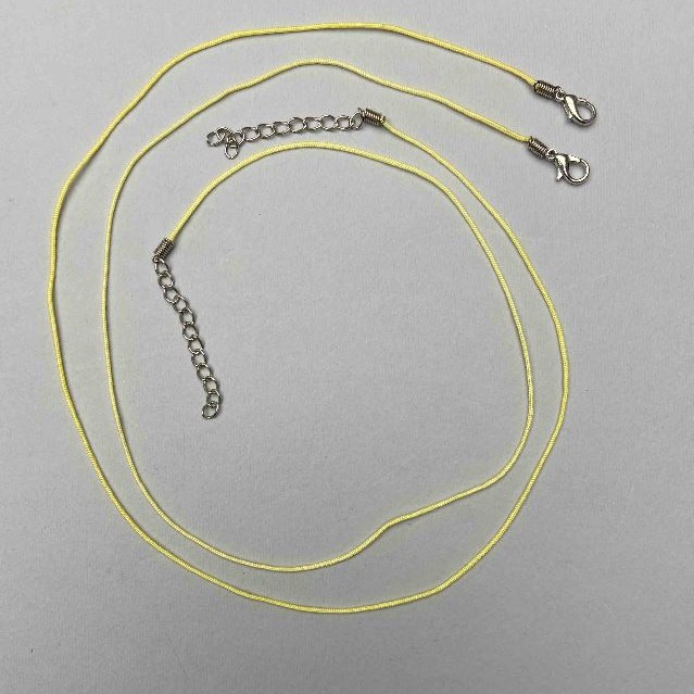 Sznur żółty „plecionka” na szyję, średnica 1 mm, długość 51–55 cm+