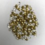 Kryształki strassowe w kolorze białym, średnica 3,8 mm (+/-), opakowanie 10 g (+/-)