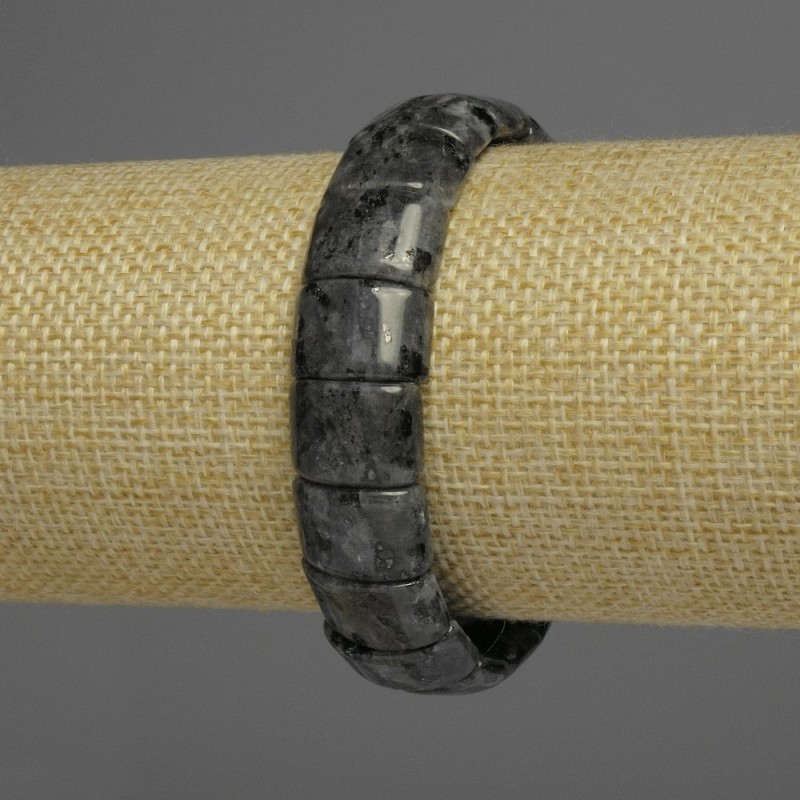 Bransoletka z labradorytu, naturalny kamień, ogniwo 15×10 mm, długość 18 cm, elastyczna