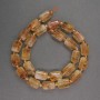 Koraliki z naturalnego cytrynu, cylindry szlifowane, średnica 8×13 mm ±, koraliki o średnicy ok. 4 mm ±, długość 40 cm ±