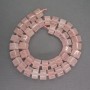 Koraliki z naturalnego kamienia, różowy kwarc cylindryczny, średnica 11×6 mm, długość 40 cm+-