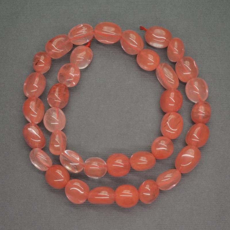 Koraliki z naturalnego kamienia chalcedon, galtywka, średnica 9 mm, długość około 40 cm