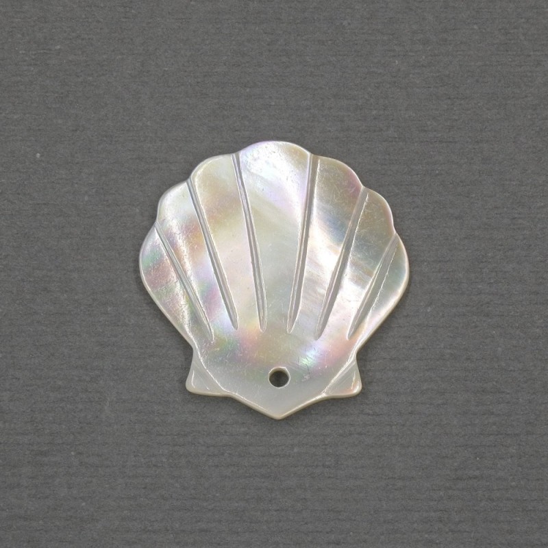 Wisiorek z naturalnego połysku perły - Muszla 22×22 mm