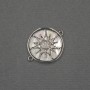 Łącznik „Słońce” z naturalnym perłowym połyskiem 18×22×3 mm ± srebrzysty metal