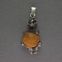 Wisiorek «Szkielet» z tygrzego oka, kula, średnica 16 mm ± 20×50 mm+