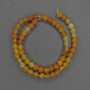 Koraliki z pomarańczowego agatu, gładkie kulki, średnica 6 mm, na żyłce, długość około 38 cm