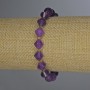 Bransoletka z sugilitu, szlifowany romb, 8×8 mm, z koralikami 3 mm, długość 18 cm, elastyczna
