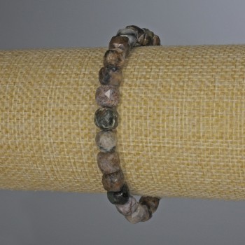 Bransoleta z fasetowanego pietersytu, sześcian 7×7 mm, długość 18 cm, elastyczna