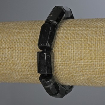 Bransoleta z granowanego turmalinu szorl