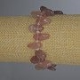 Bransoletka z kwarcu malinowego, kuleczki gładkie, średnica 12–16×8–12 mm, długość 18 cm, na elastycznej gumce