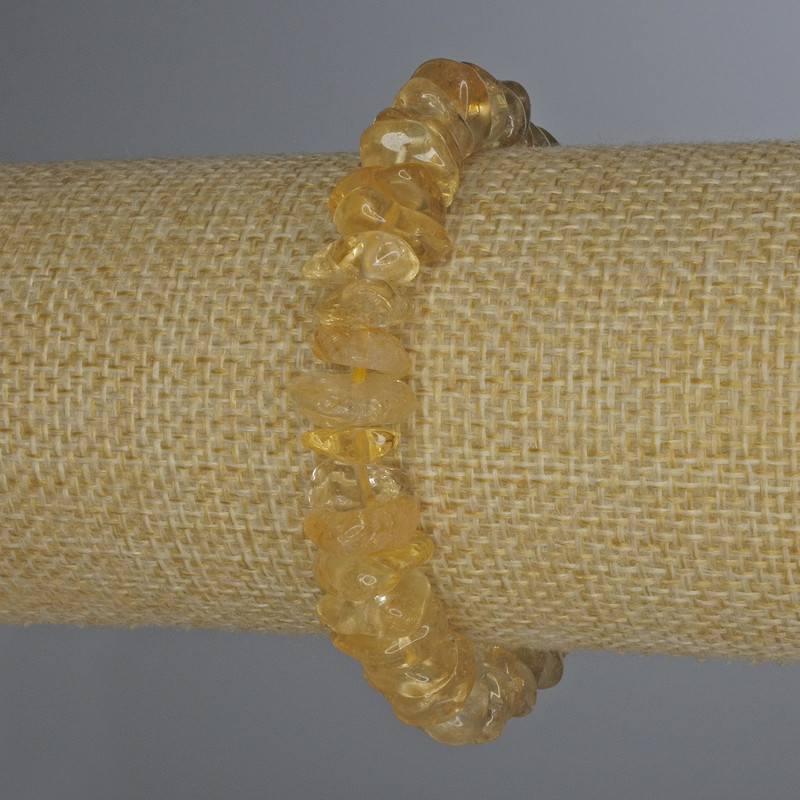 Bransoletka z cytrynem fasetowanym 10×4 mm, długość 18 cm, elastyczna