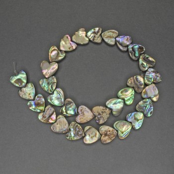 Koraliki chalcedonu w kształcie serca, średnica 13 mm, długość 35 cm, na nitce