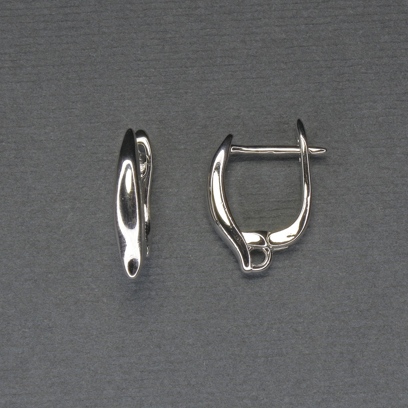 Sztyfty do kolczyków z metalu koloru srebrnego 16×3 mm – para