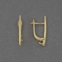 Haczyki do kolczyków z złocistego metalu 22×2 mm - para