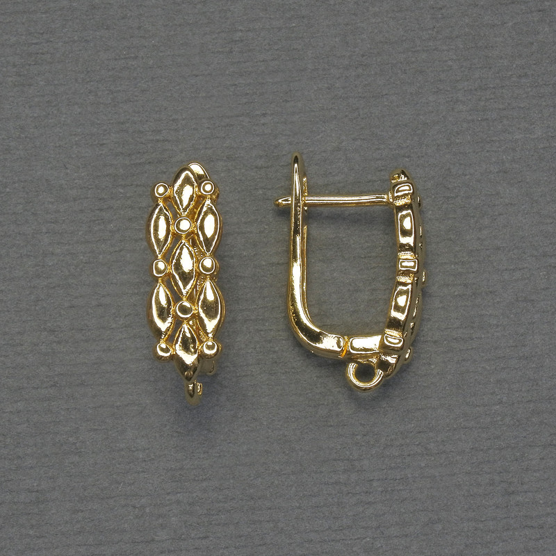 Zawieszki złociste do kolczyków 18×6 mm – para