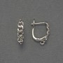 Haczyki do kolczyków ze srebrzystego metalu 18×4 mm