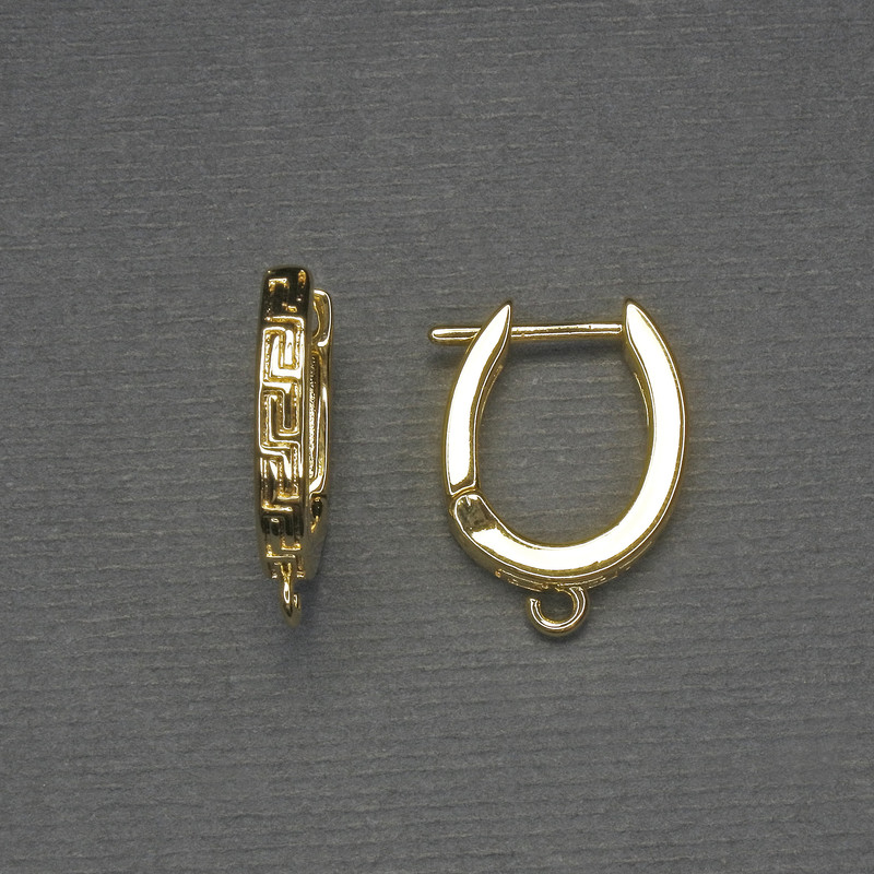 Haczyki do kolczyków z metalu złotego 18×3 mm – para