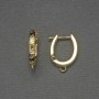 Haczyki do kolczyków z metalu złotego 18×3 mm – para