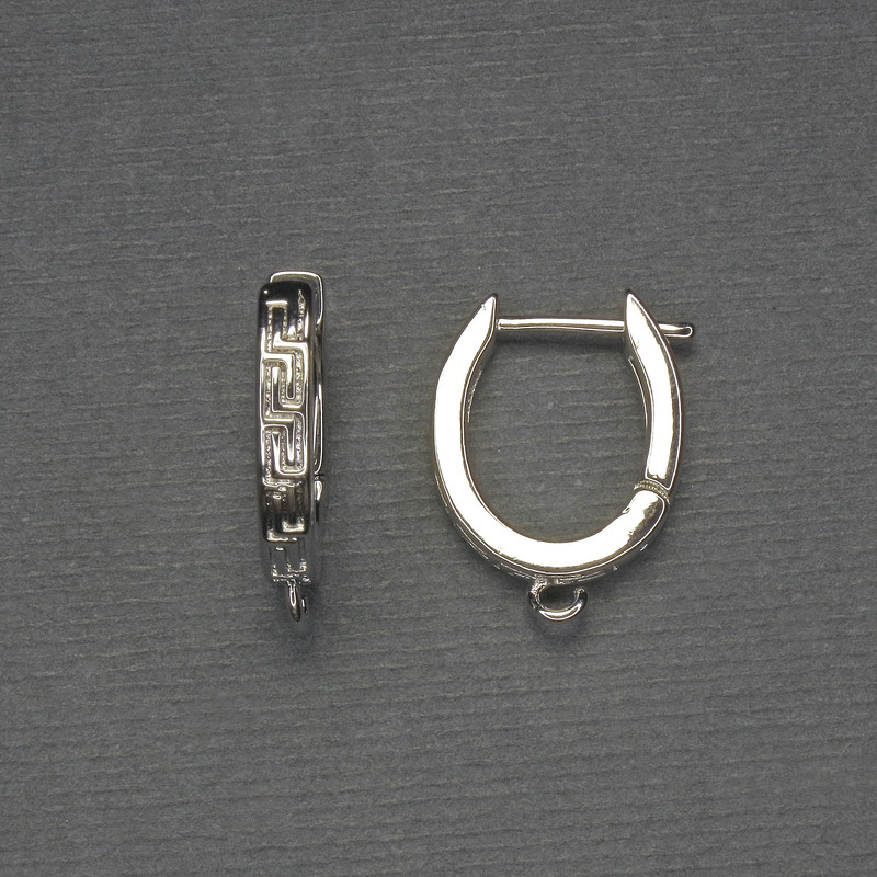 Sztyfty do kolczyków z srebrzystego metalu 18×3 mm – para
