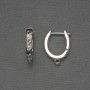 Sztyfty do kolczyków z srebrzystego metalu 18×3 mm – para