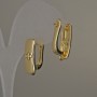 Sztyfty do kolczyków z metalem złocistym 17×6 mm – para