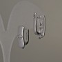 Haczyki do kolczyków z srebrzystego metalu 17×6 mm+ - para