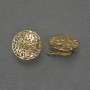 Zawieszki do kolczyków z metalem w kolorze złotym, średnica 18 mm (+) - para