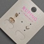 Kolczyki sztyfty Xuping z białymi cyrkoniami, średnica 4 mm, pozłacane 18K