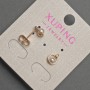Kolczyki sztyfty Xuping z perłą, średnica 4 mm, długość 8 mm ±, pozłacane 18K