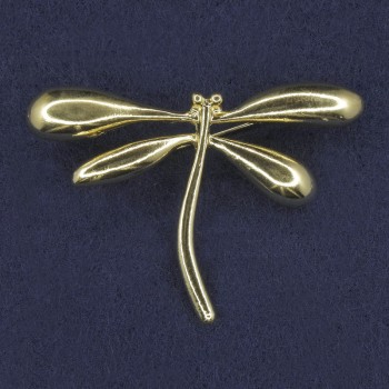 Broszka Motyl z złotego metalu, 40×56 mm+