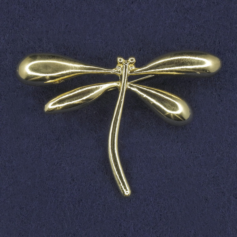 Broszka Motyl z złotego metalu, 40×56 mm+