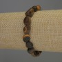 Bransoletka z tygrysiego oka - galetówka, średnica 10–12×9 mm, długość 18 cm, elastyczna