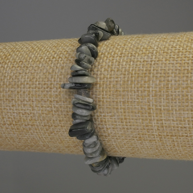 Bransoletka Sokole Oko – drobinki, średnica 8×3 mm, długość 18 cm, elastyczna