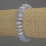 Bransoleta z błękitnego agatu fasetowanego, średnica 11×4 mm ± koraliki 3 mm ±, długość 18 cm, elastyczna
