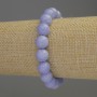 Bransoletka z agatu błękitnego (prasowana) gładka kulka, średnica 10 mm, długość 18 cm, elastyczna