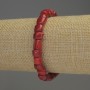Bransoletka z korala ciętego, średnica 5–8×8 mm, długość 18 cm, elastyczna