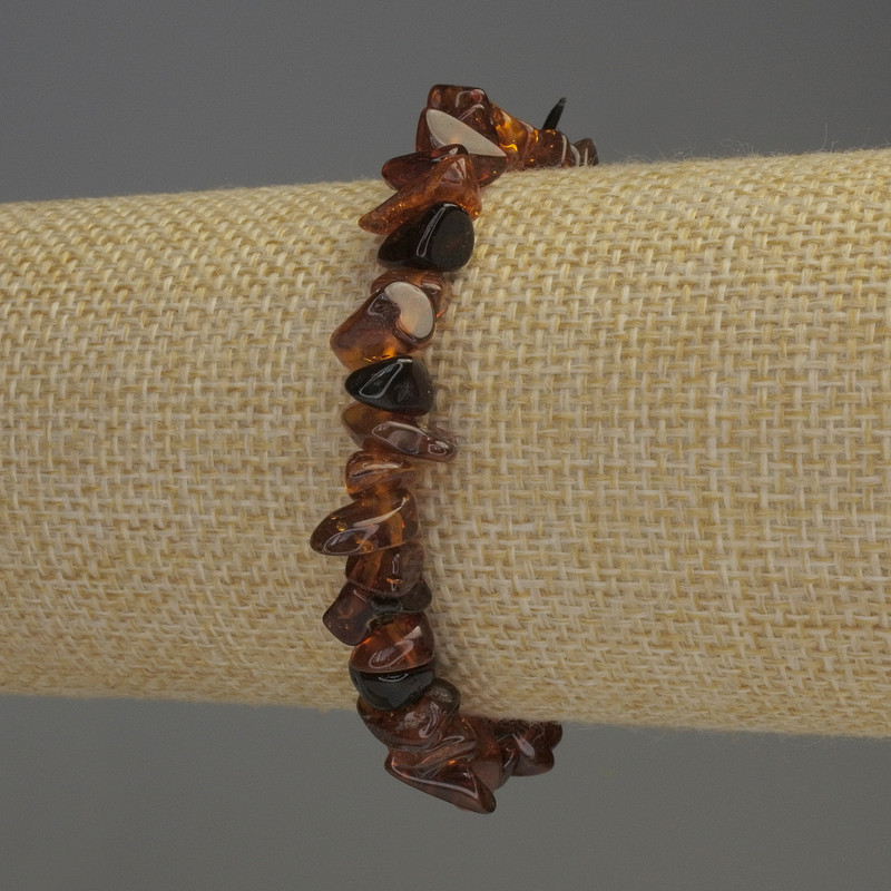 Bransoletka z bursztytu – fragment 7×4–5 mm ±, długość 18 cm ±, elastyczna