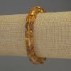 Bransoletka z bursztynu – gładkie sześciany 7×7 mm, długość 18 cm, elastyczna