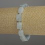 Bransoletka z akwamarynu w prostokątnych elementach, średnica 12×8 mm ±, koraliki 3 mm ±, długość 18 cm, na elastycznej gumce