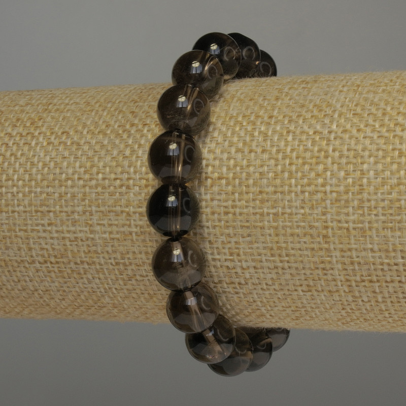 Bransoletka z rauhtopazu – gładkie kuleczki, średnica 10 mm, długość 18 cm, elastyczna