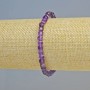 Bransoletka z ametystu, naturalny kamień, szlifowane kostki o średnicy 4 mm ± (elastyczna gumka), długość 18 cm+